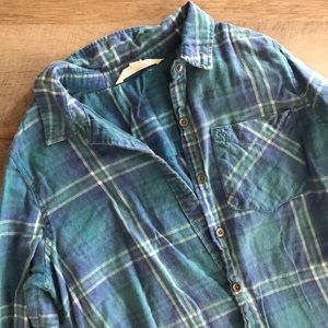 Blue/green plaid shirt